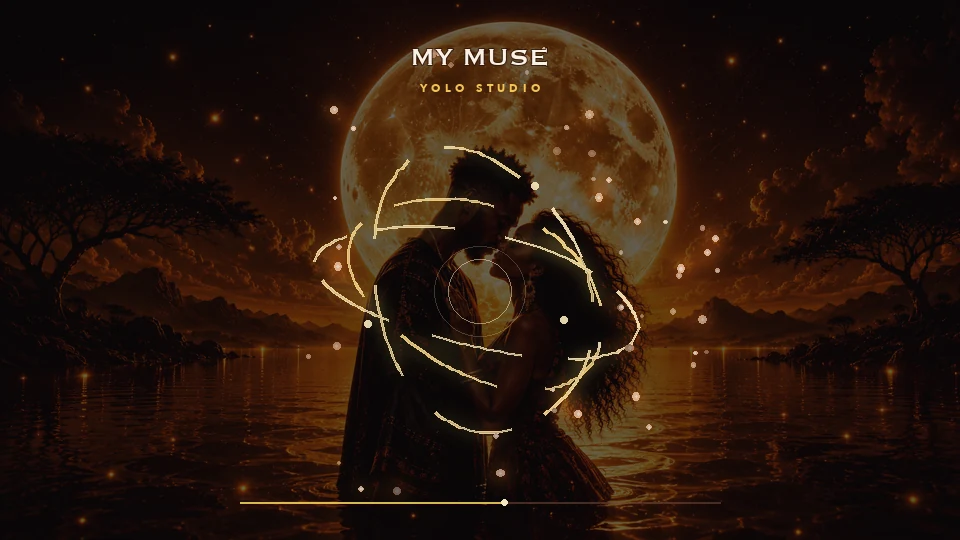 Golden Eclipse 4K music visualizer