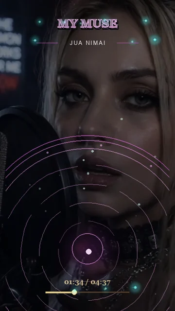 Music visualizer using a real video background