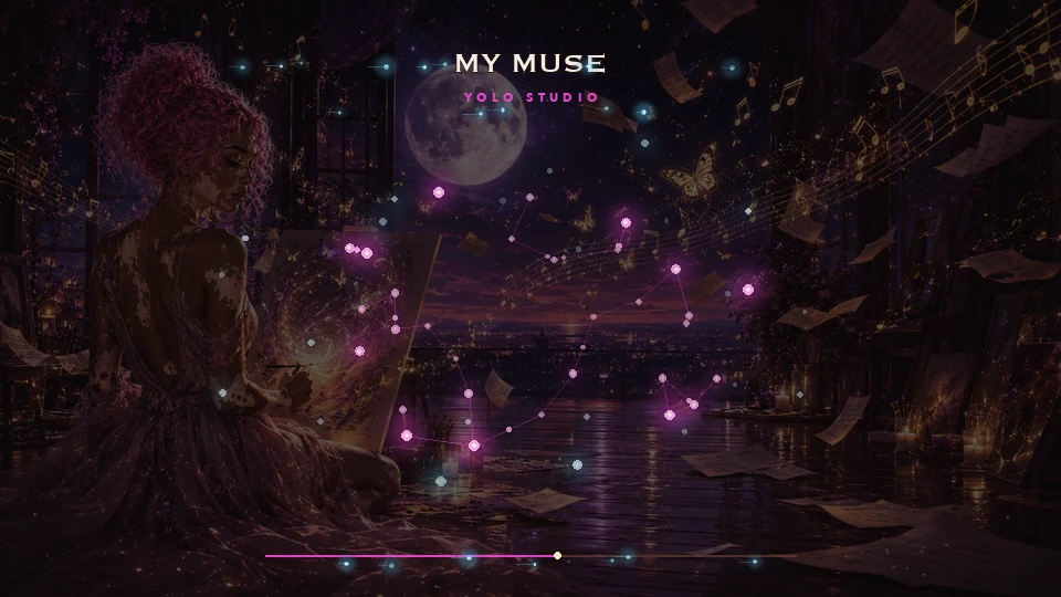 Album artwork turned into a music visualizer video