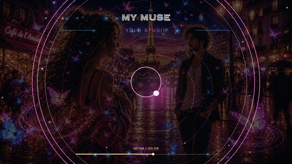 Branded visualizer for a music artist