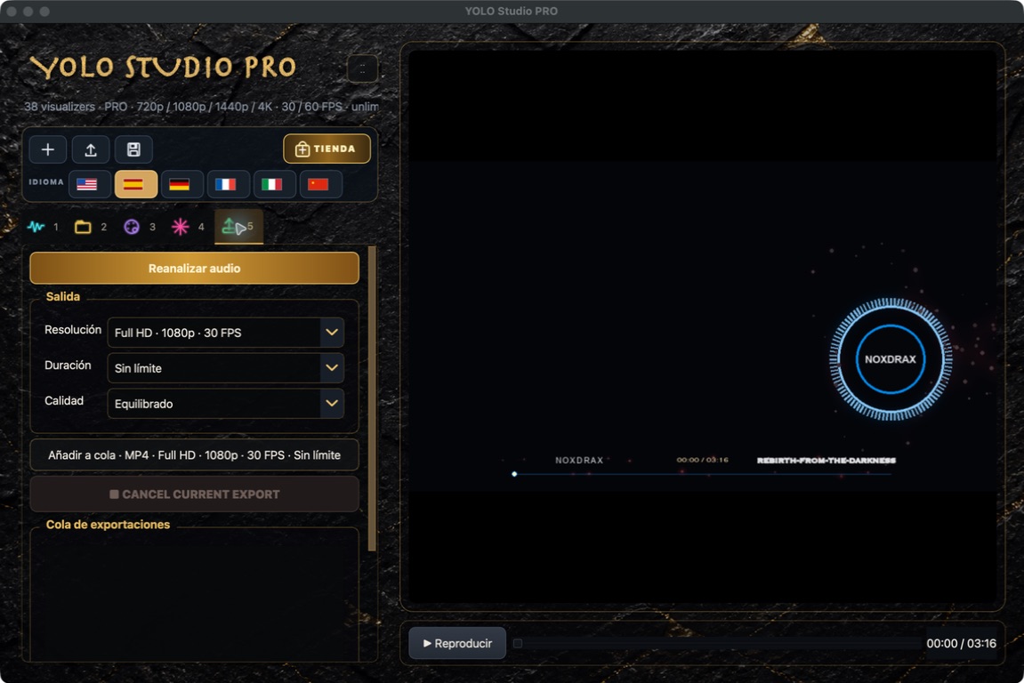Resolución y FPS
